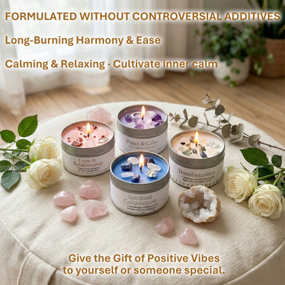 3oz Decorative Tin Candle or Two-Piece Crystal and Guidance Card Set with Multiple Label Pairings