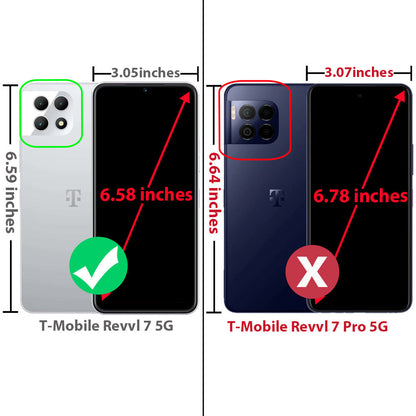 Revvl 7 5G Case Heavy Duty Dual Layer Shockproof with Magnetic Support – Hybrid Hard PC TPU Drop Protection Cover for T-Mobile Revvl 7 5G with Raised Bezels & Precise Cutouts