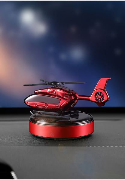 Car Air Freshener Solar Helicopter Dashboard Diffuser with Refillable Chamber and Three Color Options
