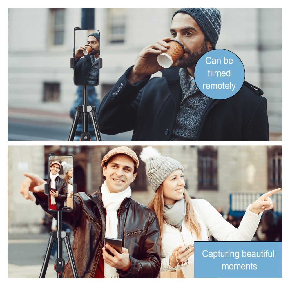 55 Inch Aluminum Tripod with Pistol Grip Head | Dual-Use Phone & Camera Travel Stand for iPhone Android DSLR Mirrorless Action Cam, Portable Lightweight Photography Tripod with Carry Bag