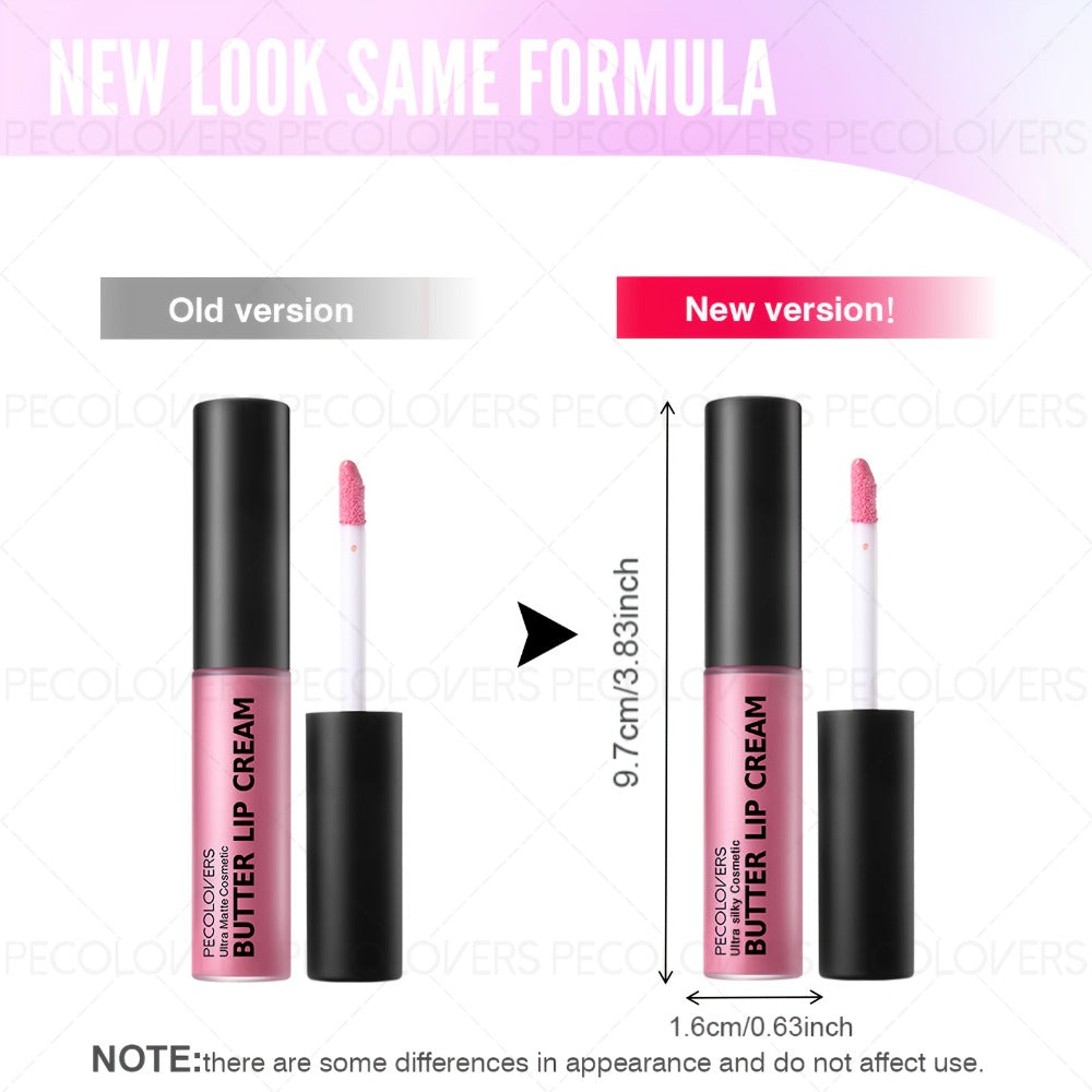 Lip Gloss Set by PECOLORS with 9 Nude and Pink Creamy Lip Colors, Tube Applicators and Display Box