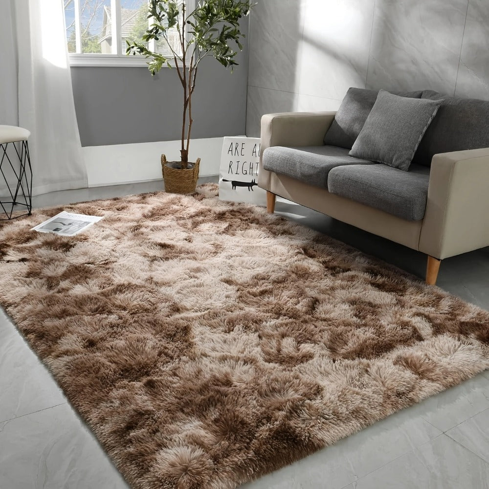 Fluffy Indoor Area Rug in Five Colors and Six Size Options for Living Room, Bedroom, Kitchen or Bathroom