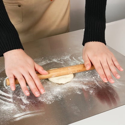 Stainless Steel Cutting Board & Rolling Pastry Board – Non-Slip Kitchen Prep Mat with Butcher Block Surface