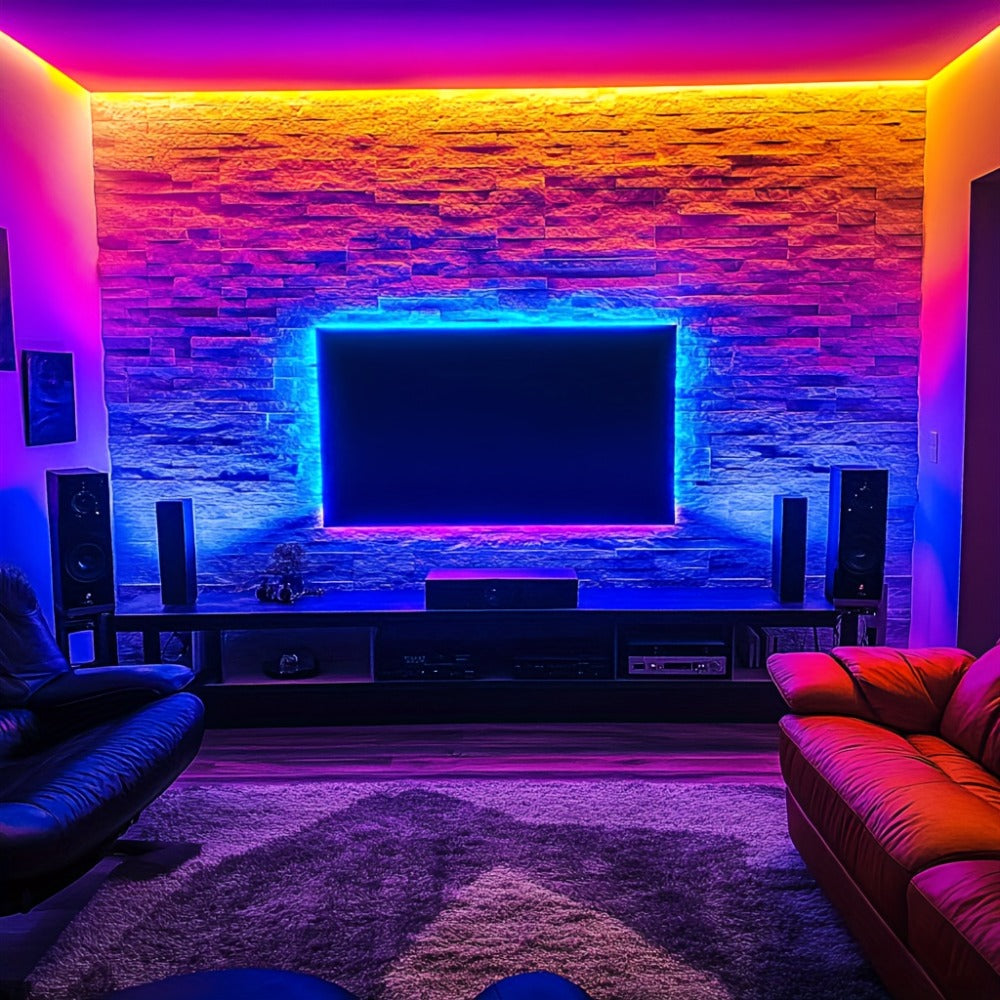 LED Strip Light SETONR RGB 100ft/30m with USB Power, App and 44-Key Remote, Music Sync and Timer Controls
