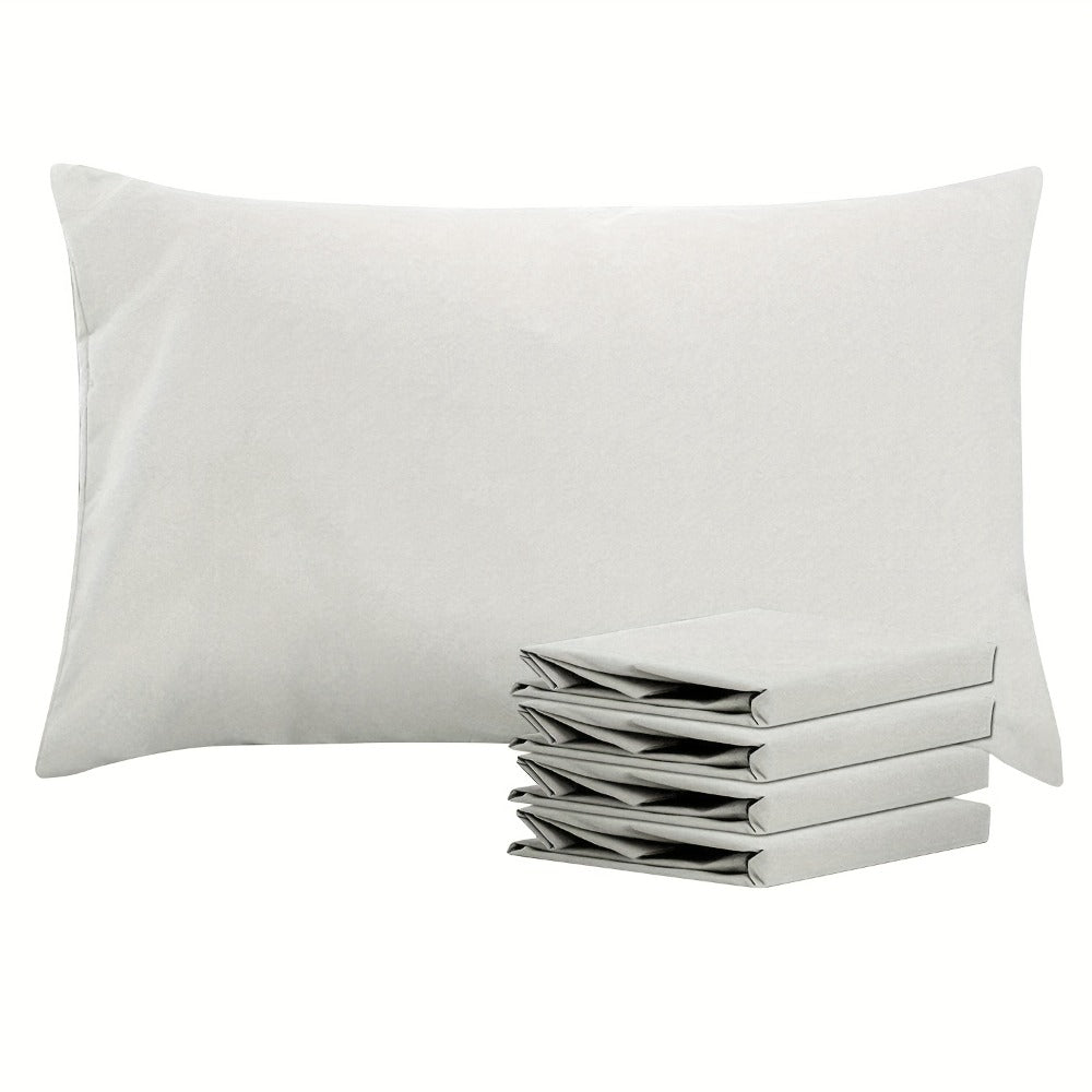 Four-Pack Queen Pillowcase Set in 32 Solid Colors with 20 x 30-Inch Size and Envelope Closure