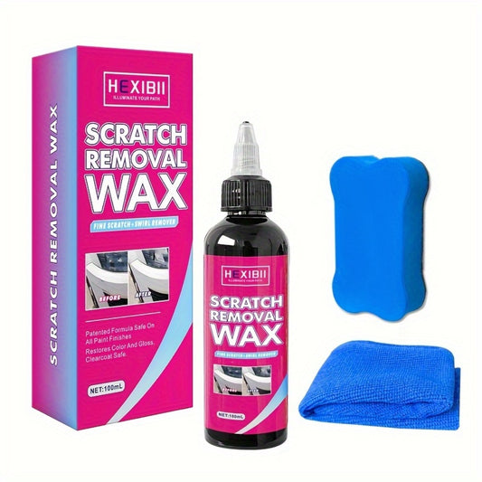 Car Scratch Remover Wax 2-Pack - Liquid Formula for Fine Surface Scratch Repair on Cars, RV, Trucks & Motorcycles