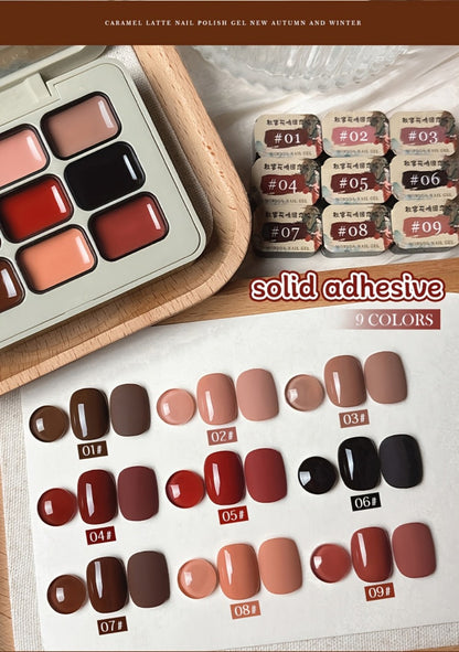 Gel Nail Polish – Set 9 Colors Autumn Harvest High Saturation Soak-Off LED — Alcohol-Free Long-Lasting Solid Kit with Light Therapy Pen…
