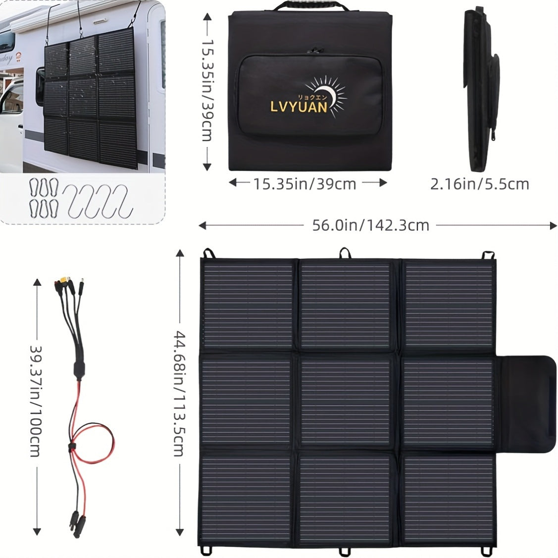Foldable Solar Panel 120W 200W 300W 400W 22.5% High Efficiency Monocrystalline Portable Outdoor Solar Charger for Camping Boating RV Off-Grid Power Station Hiking Travel