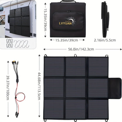 Foldable Solar Panel 120W 200W 300W 400W 22.5% High Efficiency Monocrystalline Portable Outdoor Solar Charger for Camping Boating RV Off-Grid Power Station Hiking Travel