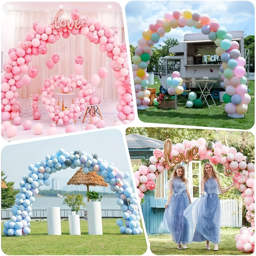 Party Decorations Adjustable 10 x 9ft Balloon Arch Stand with Water-Fillable Bases, Clips and Hand Pump