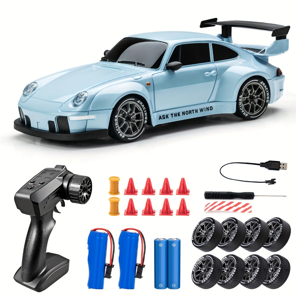 RC Drift Car S814 1:24 Scale Sports Car with Remote Controller, Display Cones and Five Color Selections