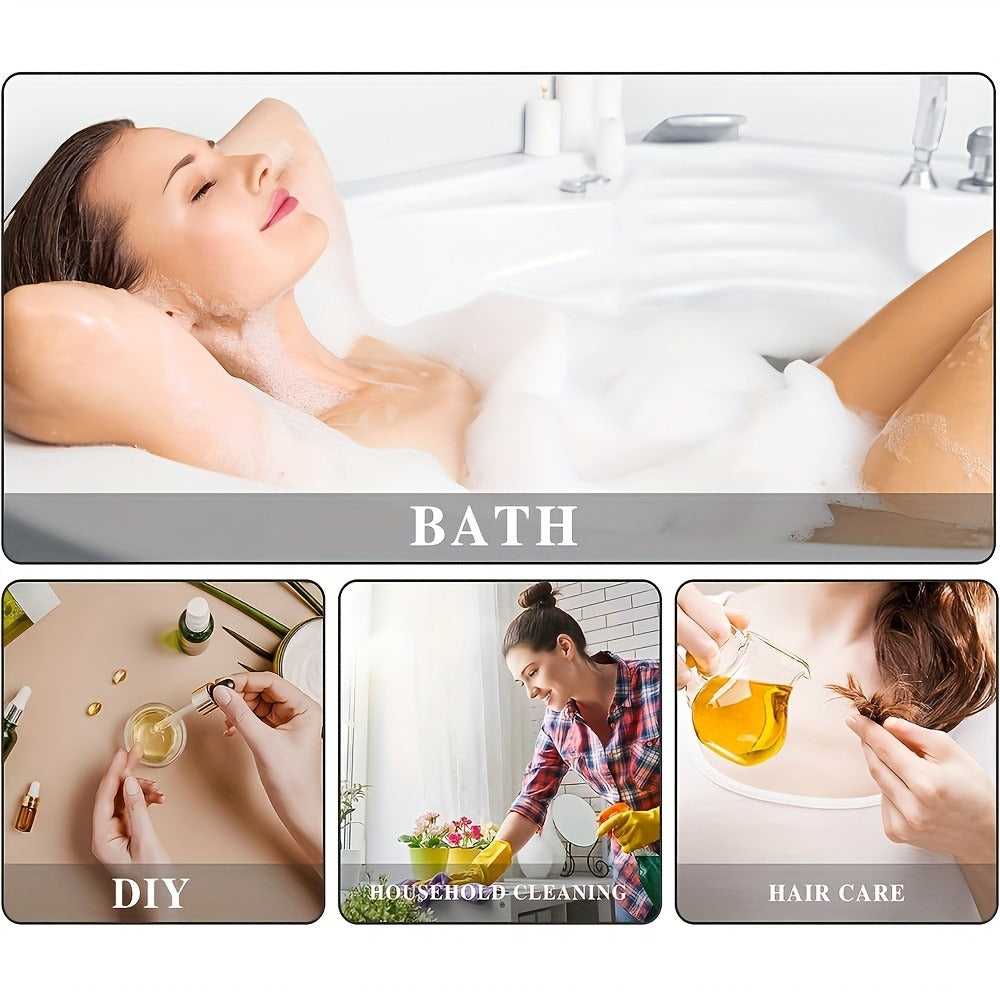 Jojoba-Labeled Body Massage Oil Two-Bottle Set with 100 ml Bottles and Glass Dropper Accessory