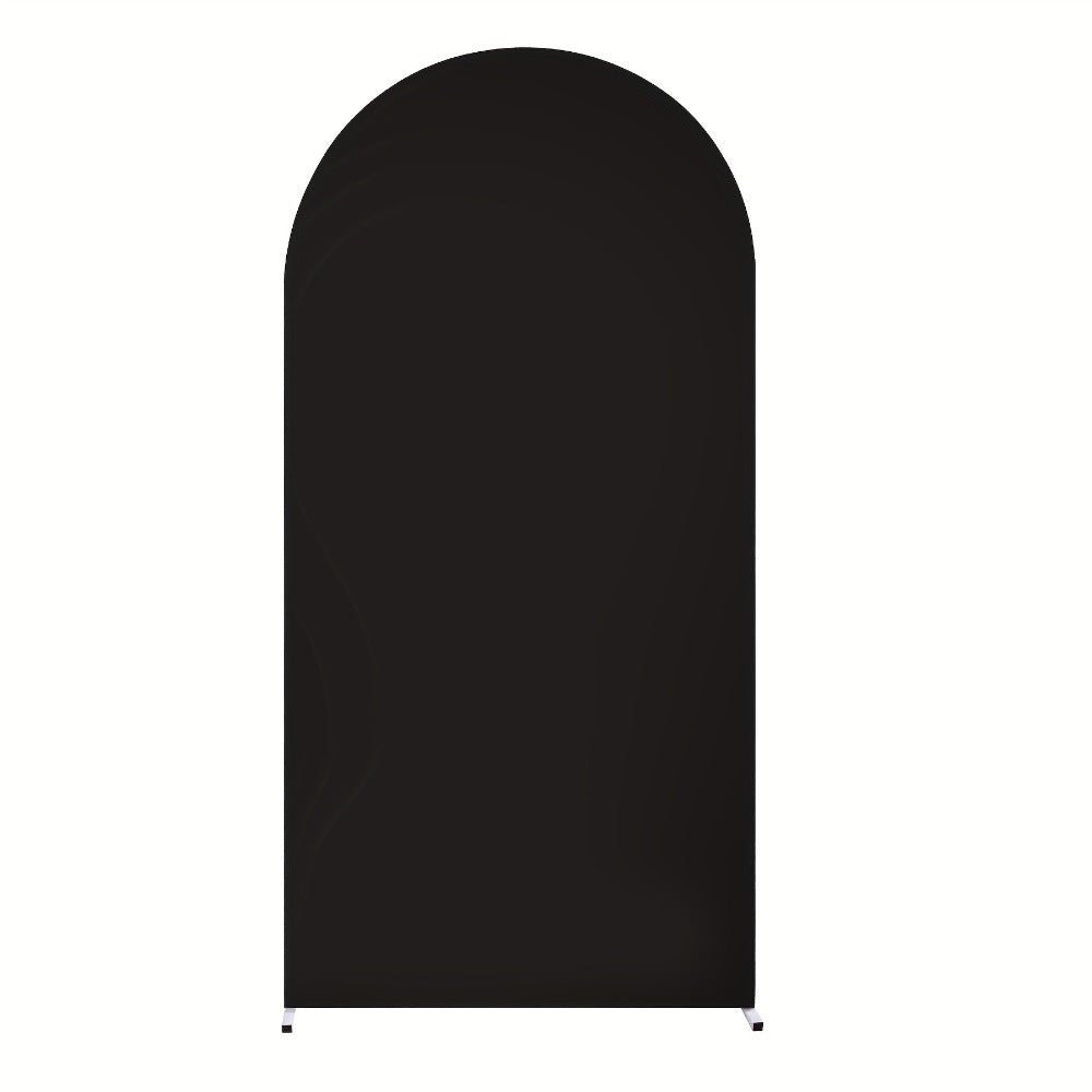 Wedding Arch Cover for 6 ft Round-Top Frames, Polyester Fitted Backdrop in Nine Checkout Colors