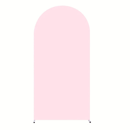 Wedding Arch Cover for 6 ft Round-Top Frames, Polyester Fitted Backdrop in Nine Checkout Colors