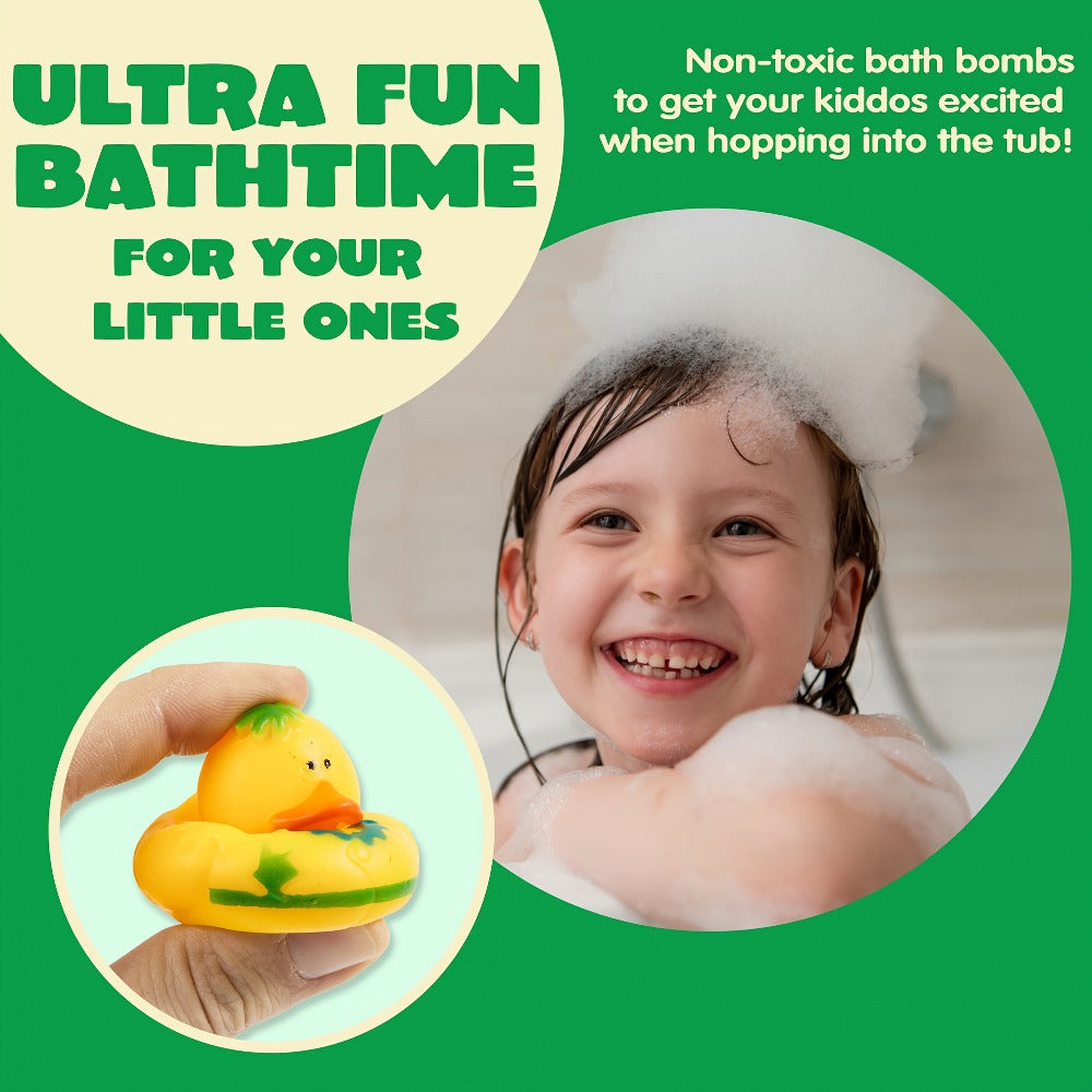 30-Piece Mini Duck Bath Toy Assortment with 2-Inch Character Designs and Mesh Storage Bag Pictured