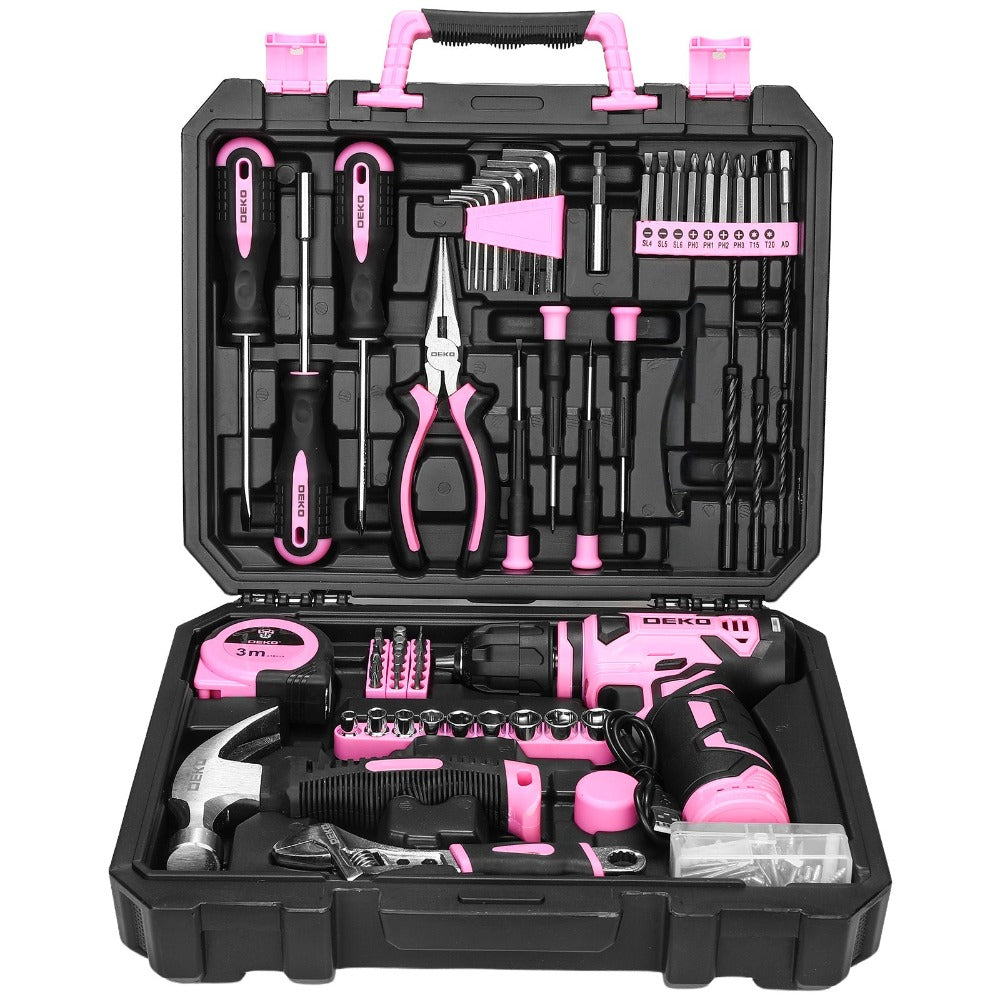Cordless Drill Tool Kit 119/151PCS, 8V/12V Electric Power Drill Set with Screwdriver, Hammer, Wrench