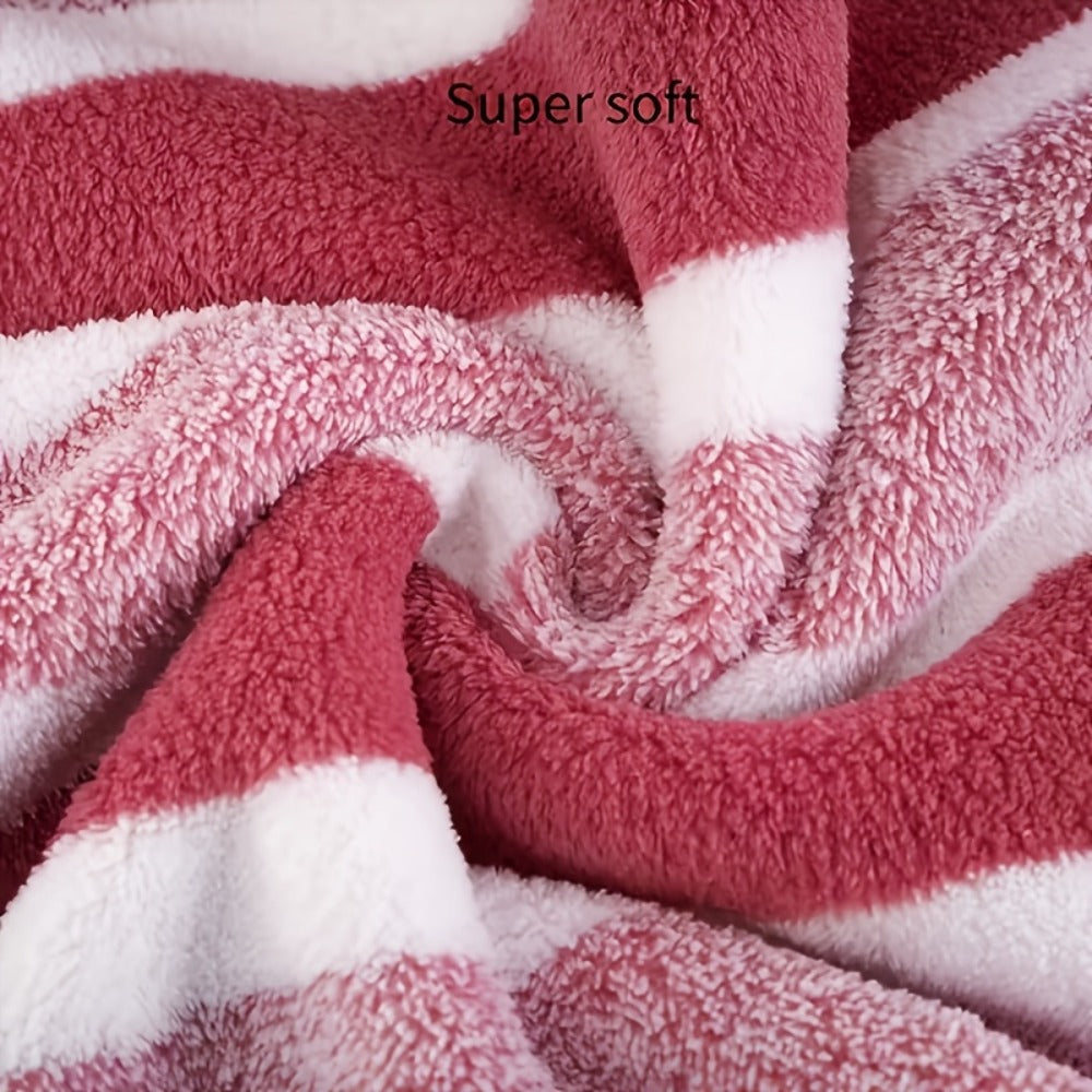 Towel Set 1, 3 or 10 Piece Polyester Striped Options with Bath, Face and Hand Towels for Home and Guest Use