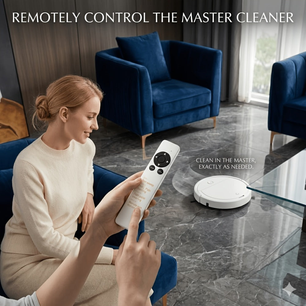 2000Pa Robot Vacuum Cleaner 150-Min Battery – Multifunctional Auto Floor Cleaner for Pet Hair, Dust & Paper Debris, Smart Robotic Vacuum for Hardwood, Tile & Carpet, Black & White