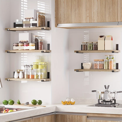 Floating Shelves Set of 5 Wall Mounted 4.7 Inch Tiered Display Shelves Vintage Style Wall Storage Rack for Bedroom, Living Room, Kitchen, Bathroom & Office – Plant & Home Decor