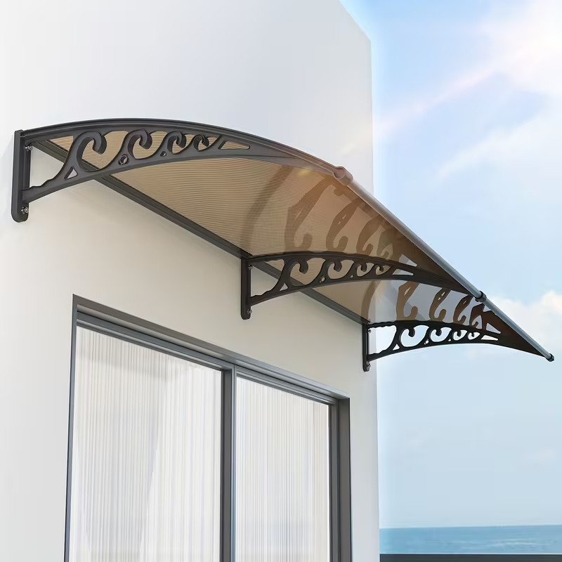 Door Awning Polycarbonate Window Canopy UPF50+ UV Rain Protection