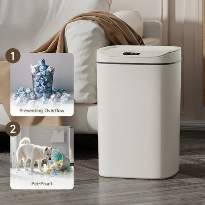 Motion Sensor Trash Can Touchless – Smart Hands-Free Trash Bin with Sealing Lid & Odor-Blocking Technology, Trash Bag Fixing Ring, Easy Clean Durable Design for Kitchen, Office & Bathroom