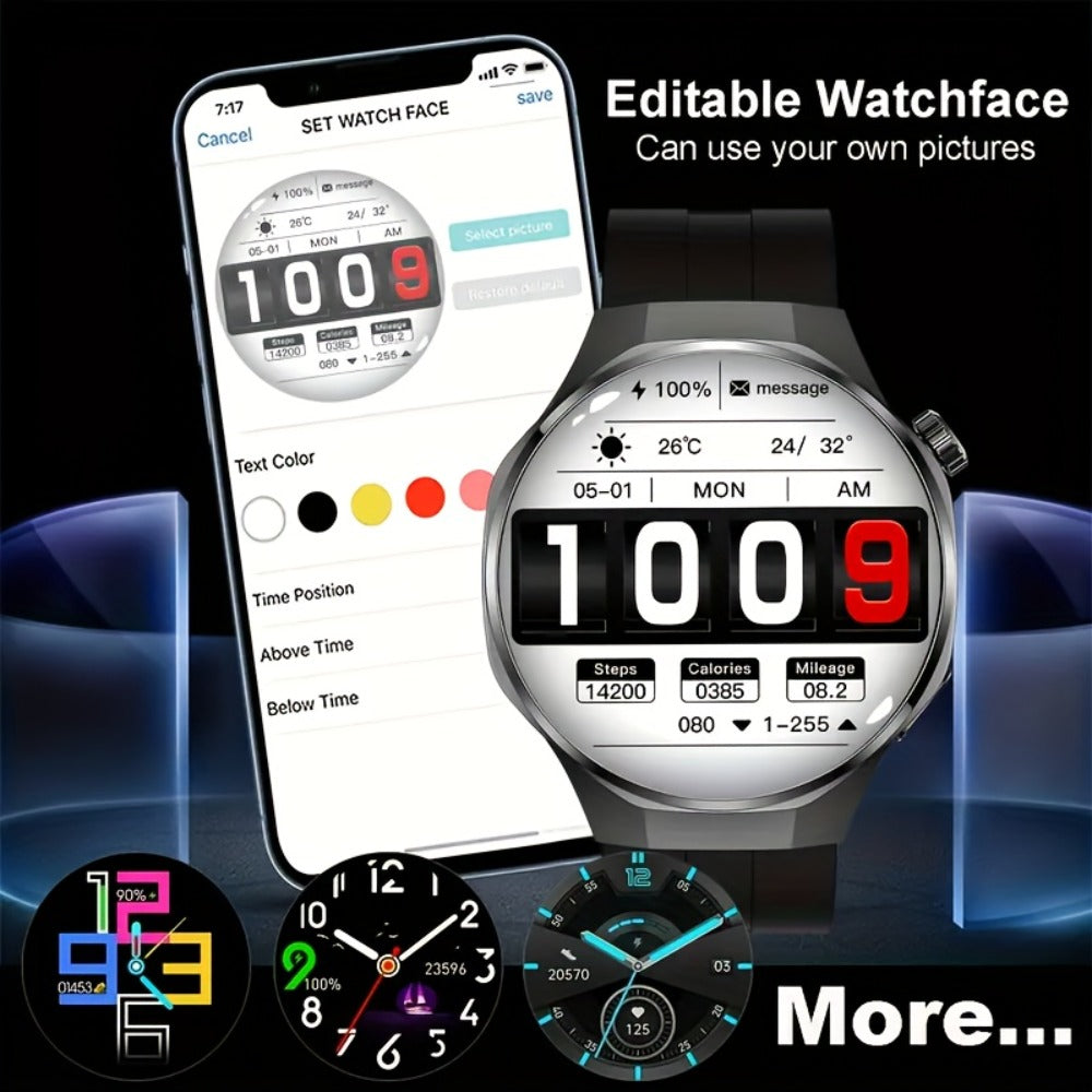 Smart Watch Hexagonal-Bezel 1.83-Inch Display with Wireless Calling, Custom Faces and Four Styles