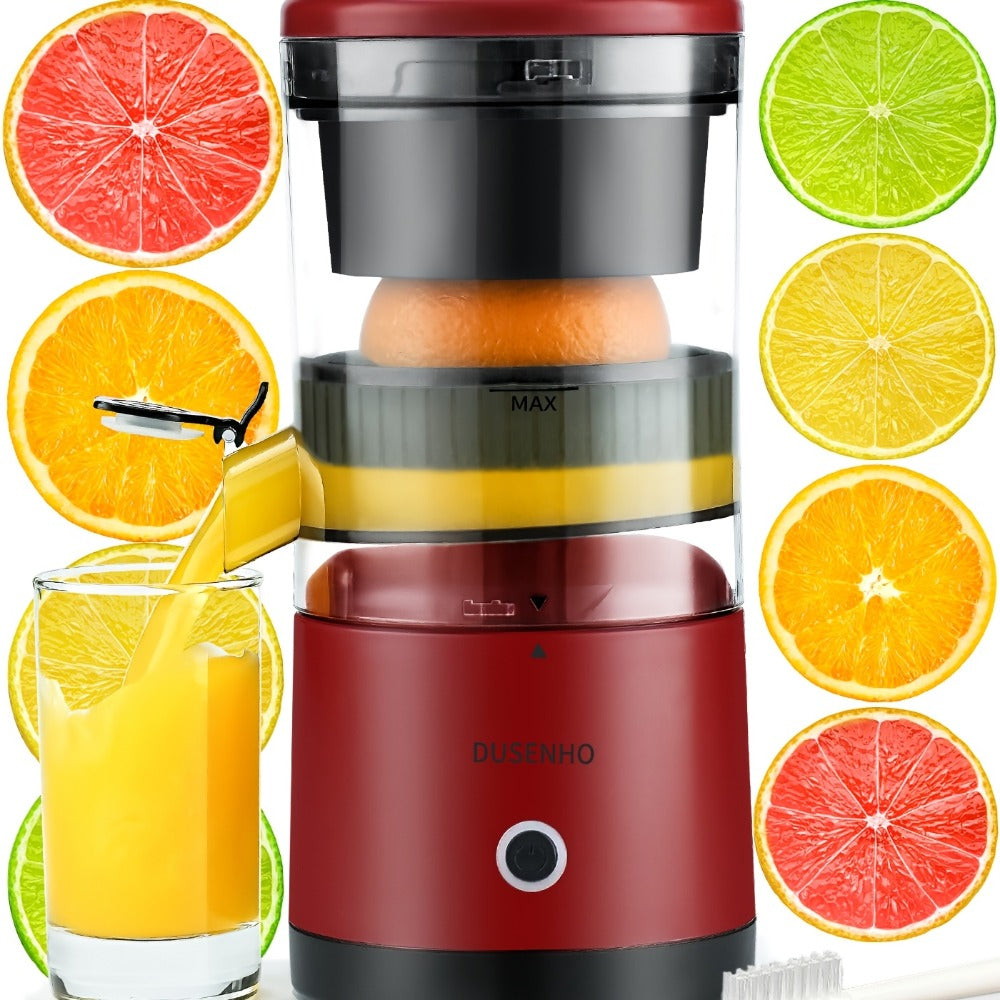 Electric Citrus Juicer Rechargeable USB-C – Portable Electric Orange Juicer Machine with 45W Motor, BPA-Free, Quiet Operation, Cleaning Brush Included, for Orange Lemon Lime