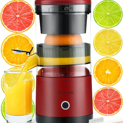 Electric Citrus Juicer Rechargeable USB-C – Portable Electric Orange Juicer Machine with 45W Motor, BPA-Free, Quiet Operation, Cleaning Brush Included, for Orange Lemon Lime
