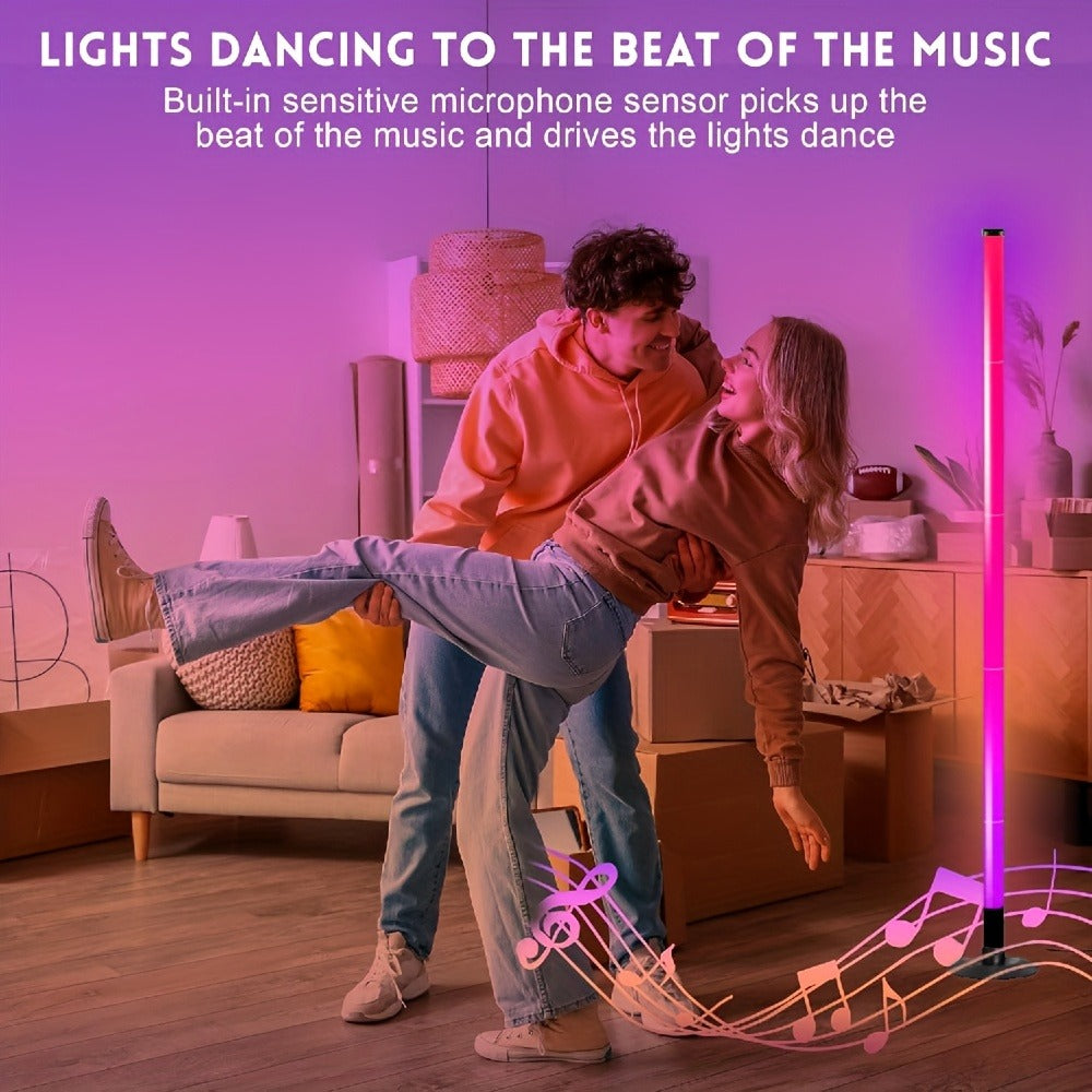 RGB Floor Lamp with Remote Control USB Powered | Color Changing LED Corner Lamp with Adjustable Brightness – Modern Space-Themed Ambient Light for Living Room & Bedroom
