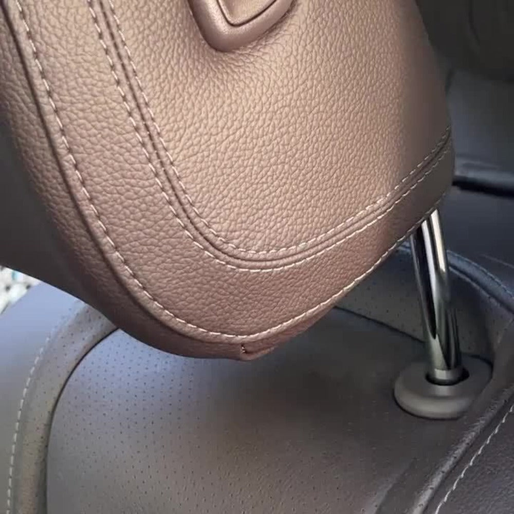 Car Seat Back Organizer PU Leather - Foldable Dining Table, Cup Holder, Multi-Pocket Storage Bag, Universal Fit Back Seat Travel Organizer for Kids & Passengers, 1pc or 2pc Set