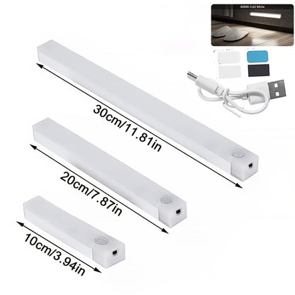 USB-C Rechargeable Motion Sensor LED Light Bar Sets in 10, 20 or 30cm Sizes and 6-, 9- or 12-Packs
