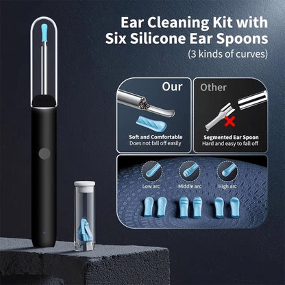 White Visual Ear Camera Tool with Built-In Light in Basic or Seven-Piece Accessory Configurations
