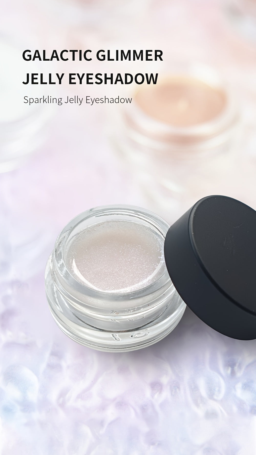 Shimmer Jelly Eyeshadow 2 Pack – Icy Cool Tone Frosty Glow Gel Eye Makeup, Long-Lasting Non-Creasing Blendable Formula, High Shine Luminous Finish for Holiday Party Glam
