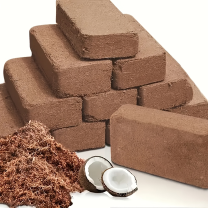 Compressed Brown Growing Medium Brick Set in Protected 1-Piece, 2-Piece or 4-Piece Checkout Options