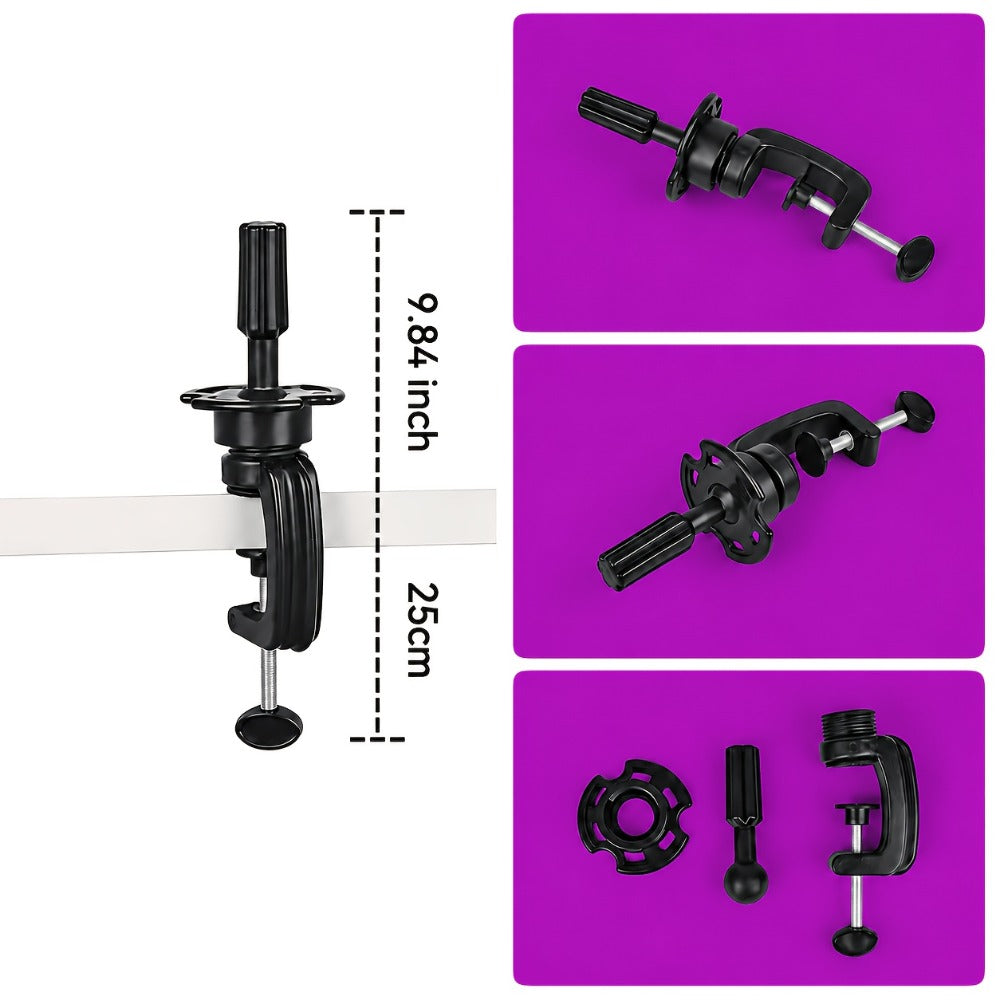 22-Inch Mannequin Head and Adjustable Tripod Stand Set in Pink, Black or White with Styling Accessories