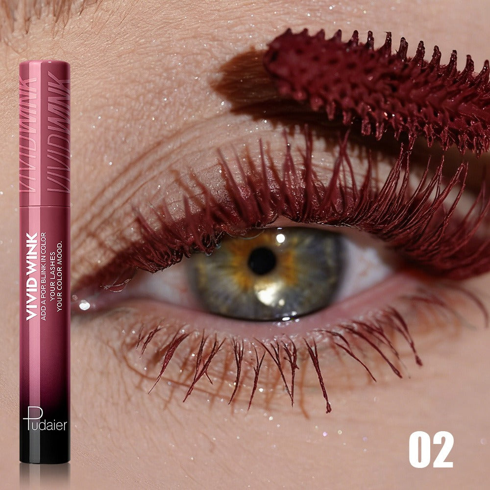 5-Shade Waterproof Colored Mascara for Women — Smudge-Proof Clump-Free Long-Lasting Vivid Formula, Bold Eye Makeup for Stage Cosplay Festival Everyday Wear, Blue Green Pink Purple Black