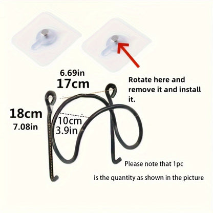 Wall Mounted Towel Rack with Hooks 6pcs Iron Hanging Rack Set Multi-Layer Wall Storage Organizer for Bathroom, Bedroom & Kitchen – Easy Install, Clothes & Towel Hanger