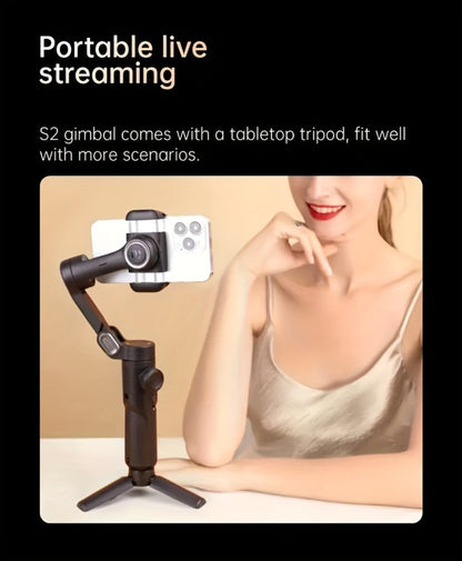 AOCHUAN Foldable 3-Axis Gimbal Stabilizer with Extendable Pole & Panoramic Gesture Control – AI Face Tracking Phone Gimbal, Magnetic Wireless Remote, 360° Rotation for Vlogging, Live Streaming & Travel