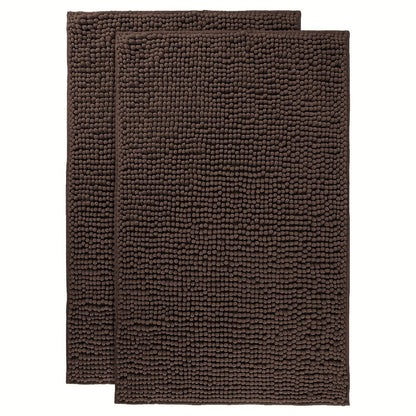Chenille Bath Rug Extra Thick Soft Absorbent Non-Slip Bathroom Mat Machine Washable, Multiple Sizes & Colors