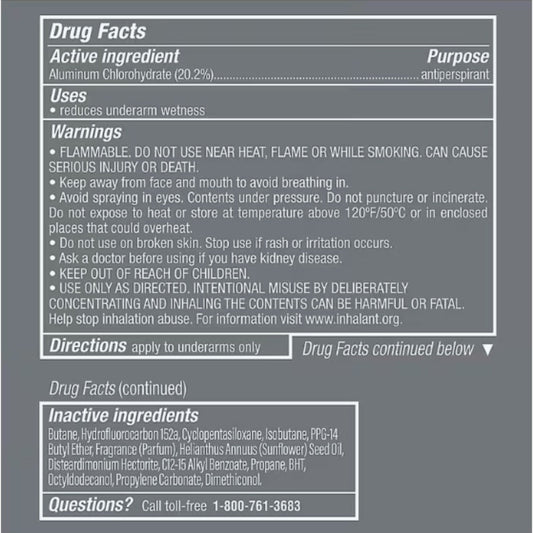 Dove Men+Care Dry Spray Antiperspirant Deodorant Pack of 6 – 150mL Each (5 fl oz), 48H Protection, Alcohol-Free, Assorted Scents, Total 30 fl oz