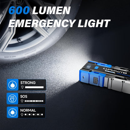 12V Jump Starter Kit with LP-K23 5000A-Labeled or 011B Model, Digital Display, LED Light, USB Outputs and Case