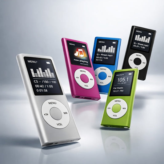 Portable MP3 Music Player with 1.8" LCD Display, Compact Digital Audio Player with FM Radio, Voice Recorder, Expandable Storage, Earphones Included, for Kids Adults Travel Gym Outdoor