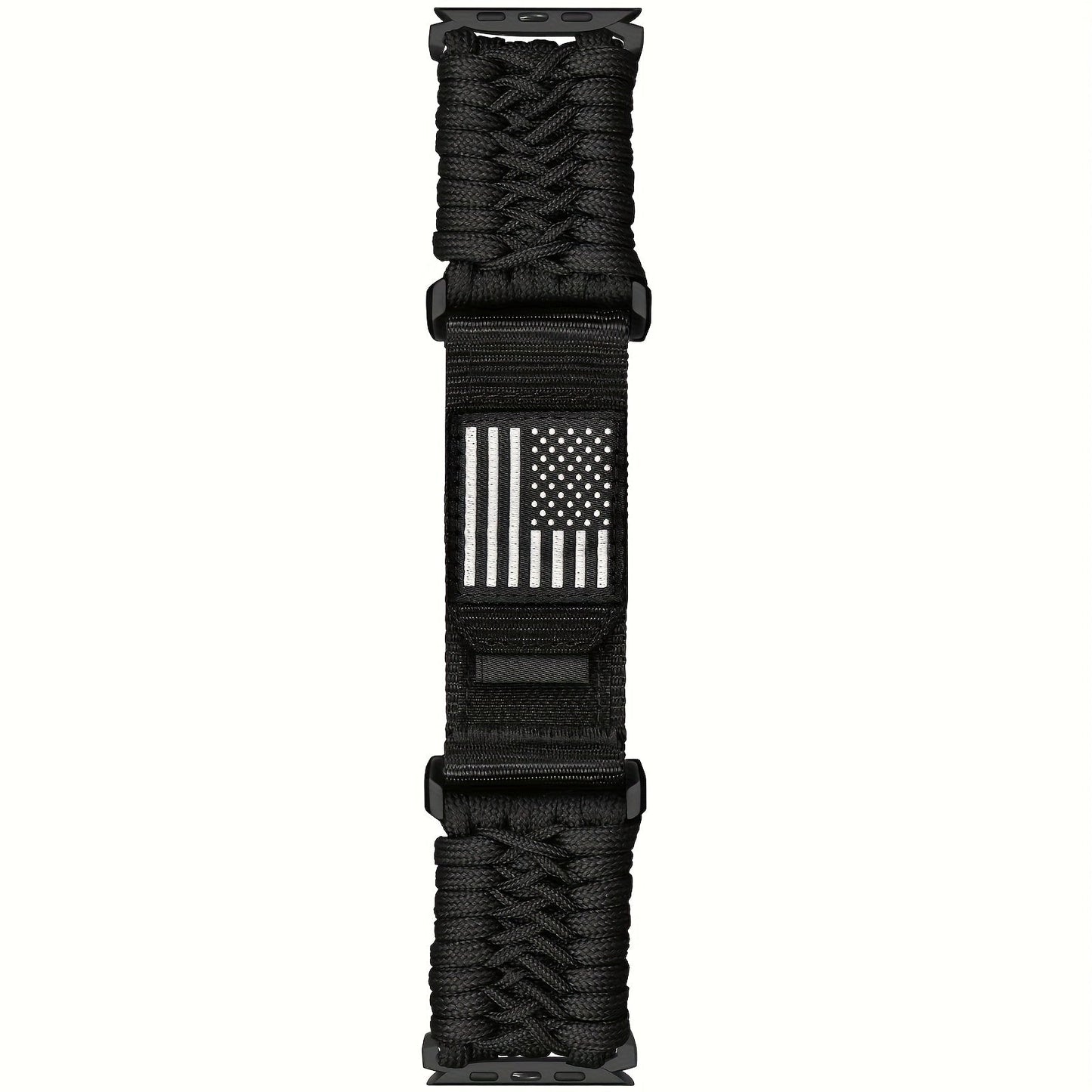 Watch Band with Woven Nylon Loop, Adjustable Metal Buckle and Three Wrist Ranges for Apple Watch Sizes