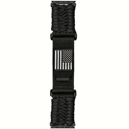 Watch Band with Woven Nylon Loop, Adjustable Metal Buckle and Three Wrist Ranges for Apple Watch Sizes