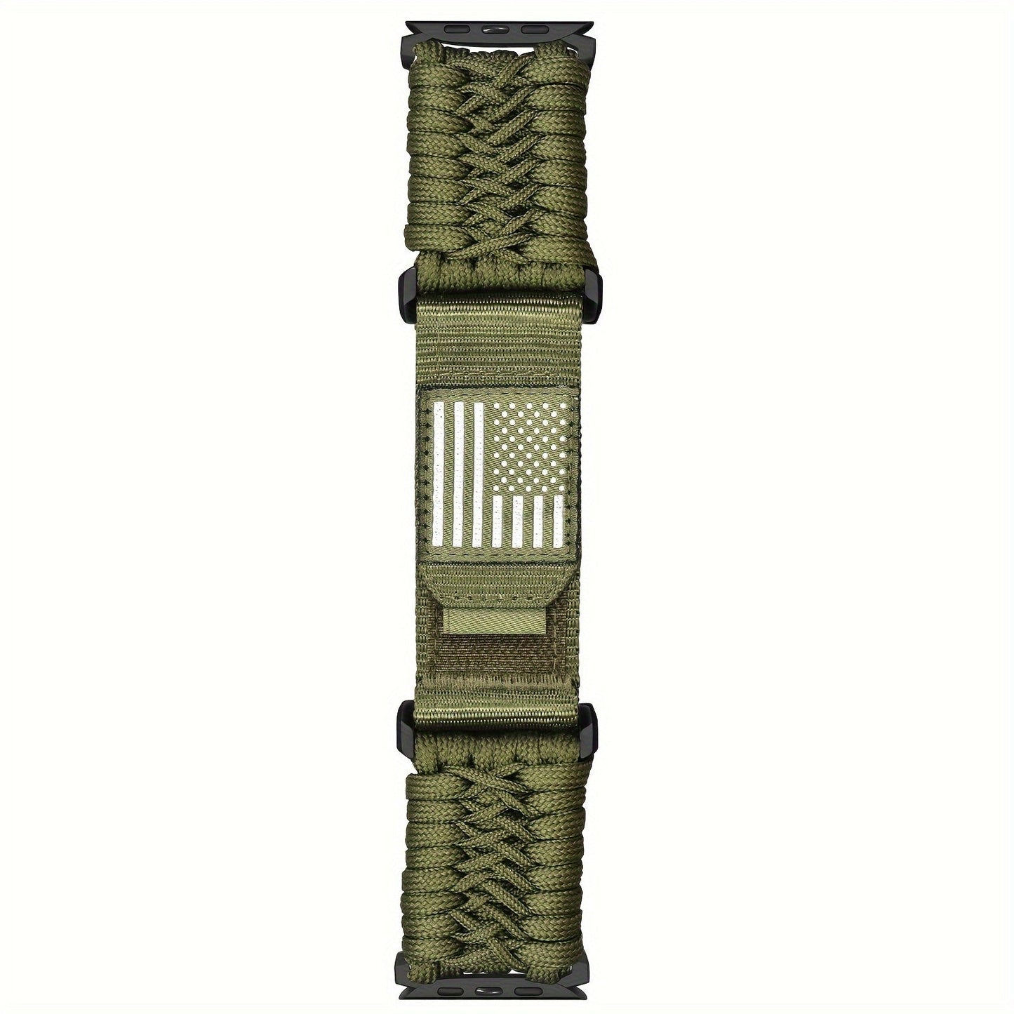 Watch Band with Woven Nylon Loop, Adjustable Metal Buckle and Three Wrist Ranges for Apple Watch Sizes