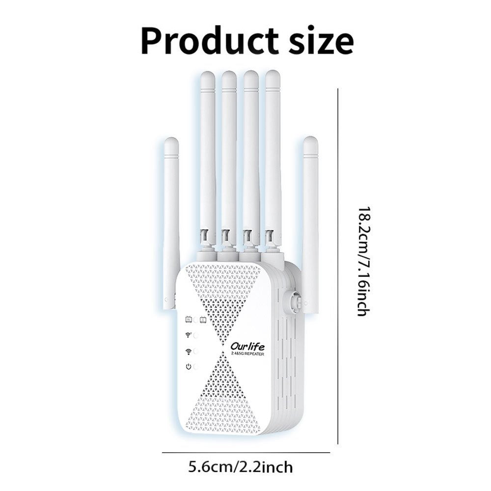 Wall-Piercing WiFi 6 Extender with 6 Antennas, Portable Wide Coverage Repeater, Stable Connection for Home Office Coffee Shop Co-Working Space, All Smart Routers Compatible, Multiple Editions