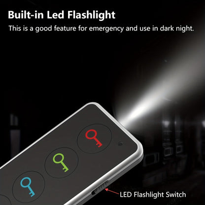 4-Receiver Wireless Key Finder 100ft Range with LED Flashlight – RF Item Locator for Keys Phones Wallets TV Remotes, No App No Bluetooth, Senior-Friendly, 1 Transmitter Included