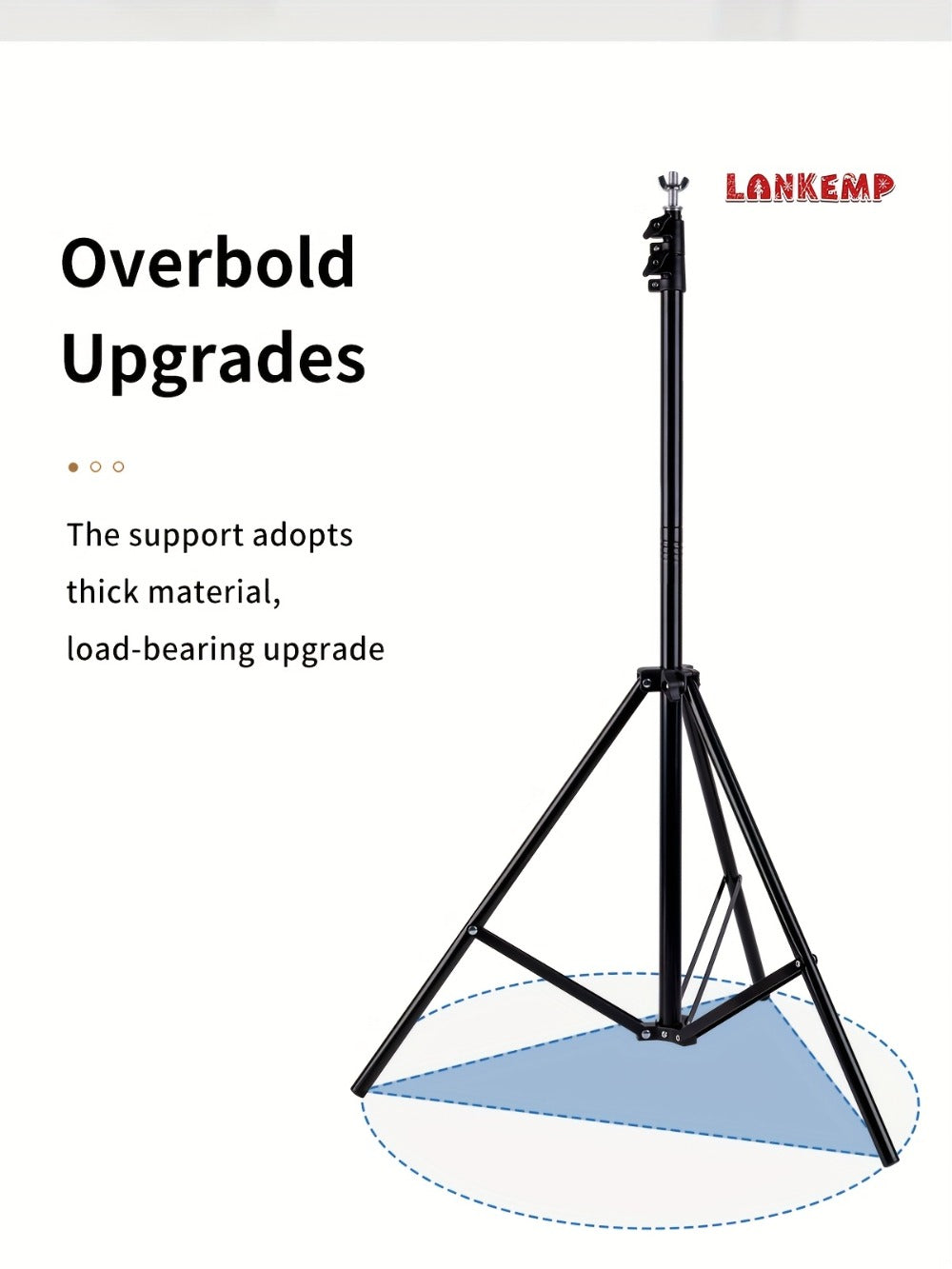 LANKEMP 6.6-Foot Square Photography Backdrop Stand Kit with Two Tripods, Four Crossbars, Clips and Carry Bag