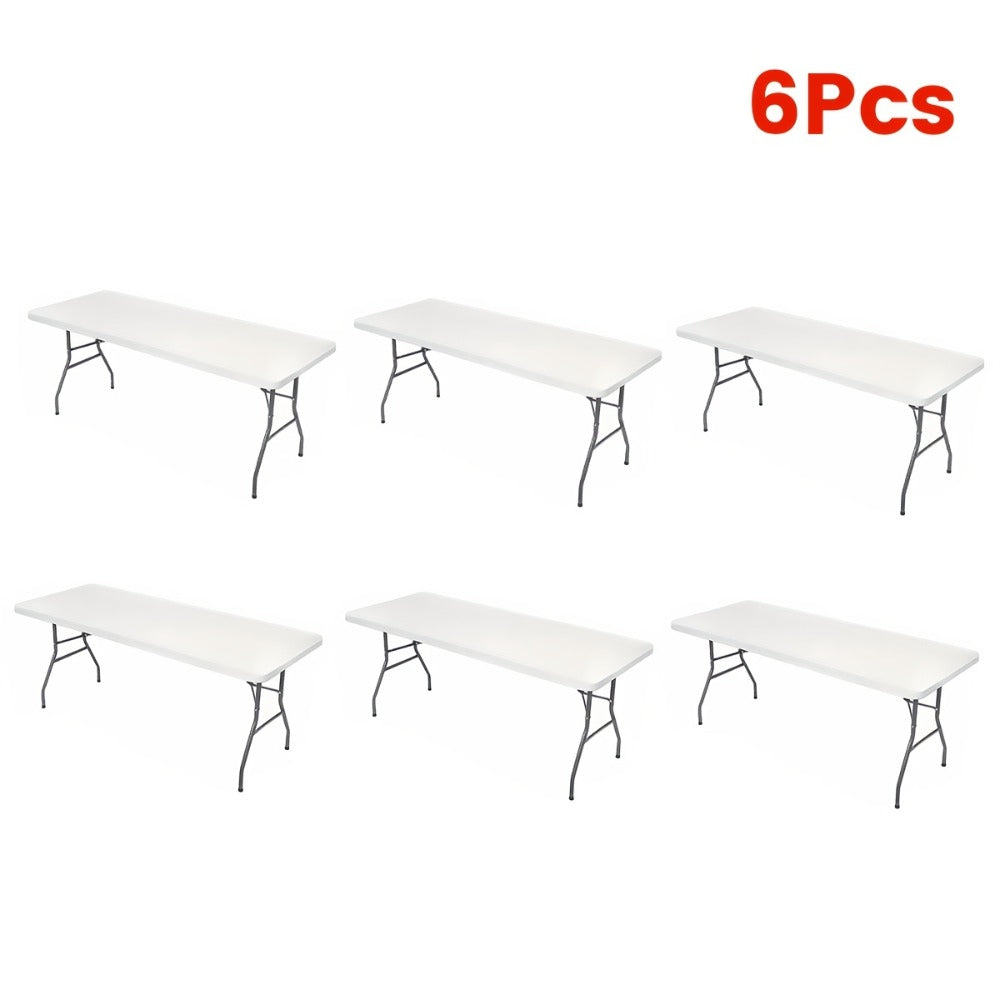 Tablecloth Elastic Cover Set for 6-Foot Rectangle Tables in 3, 6, 9 or 12 Pieces and Three Colors
