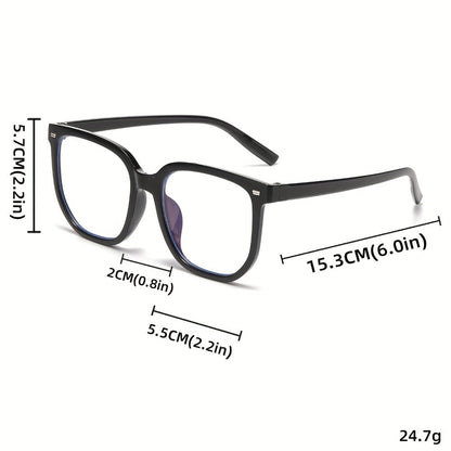 Rectangular Blue Light Glasses Six-Pair Set with Clear Lenses and A1 or A2 Assorted Frame Collections